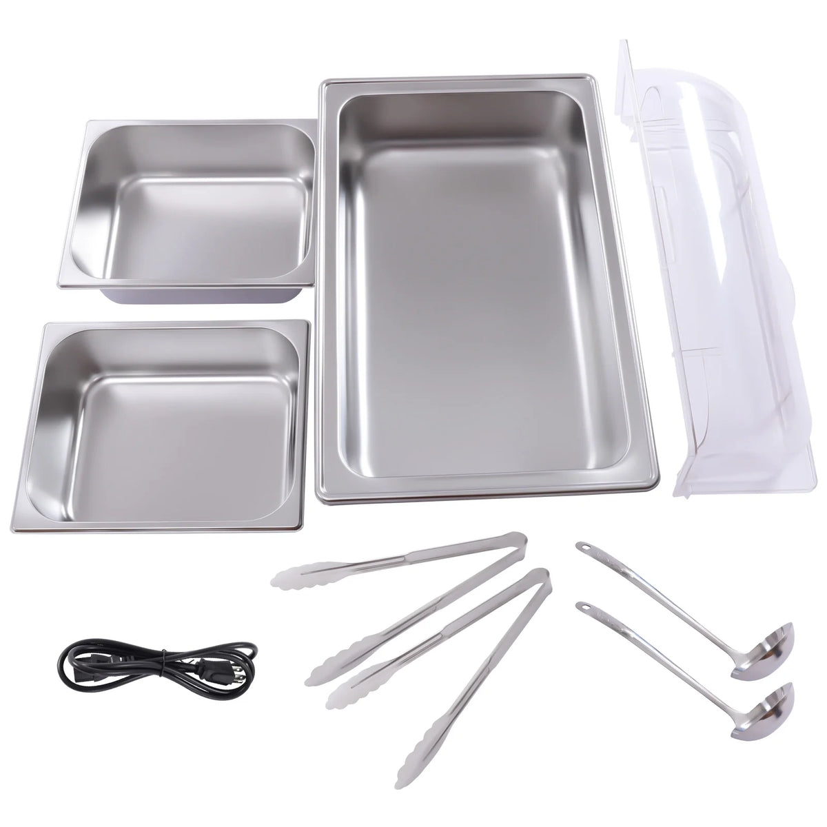 110V Stainless Steel Chafing Dish Buffet Set 2 Food Pot Y937