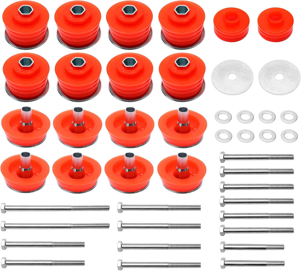 Body Mount Bushing Kit with Steel Sleeves and Hardware L8994