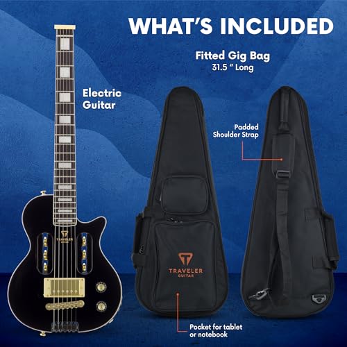Gloss Black Electric Guitar with Headphone Amp G581