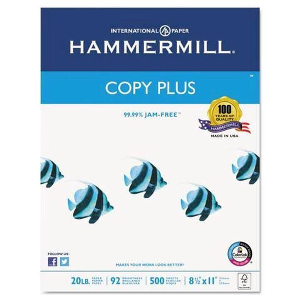 Copy Paper, 92 Brightness, 20lb, 8-1/2 x 14, White, 5000 Sheets/Carton A931