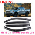 Smoke Window Deflectors Sun Rain Guard Vent Shade for Tacoma Double Cab W938565