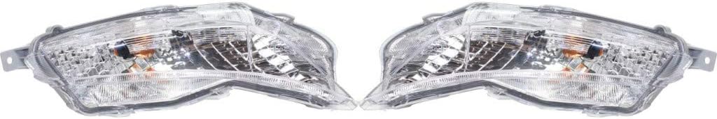 Front Signal Corner Light Assembly Pair with Bulbs D4219