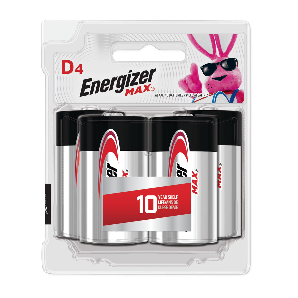 D Cell Alkaline Batteries 4 Pack X9904