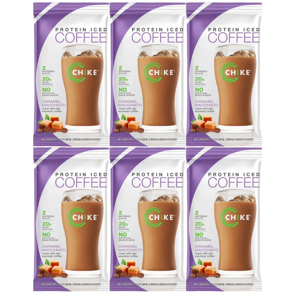High Protein Iced Coffee Single Packets Caramel Macchiato 6-Pack X44579