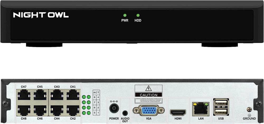 8-Channel 4K 2TB NVR Security Surveillance System with 8-Wired IP Cameras O325528