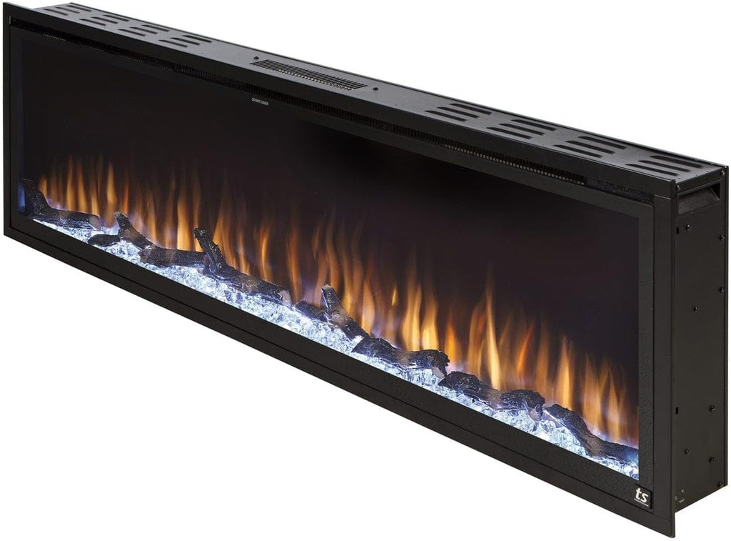 60 Inch Smart Electric Fireplace and 72 Inch Espresso Wood Mantel I3515