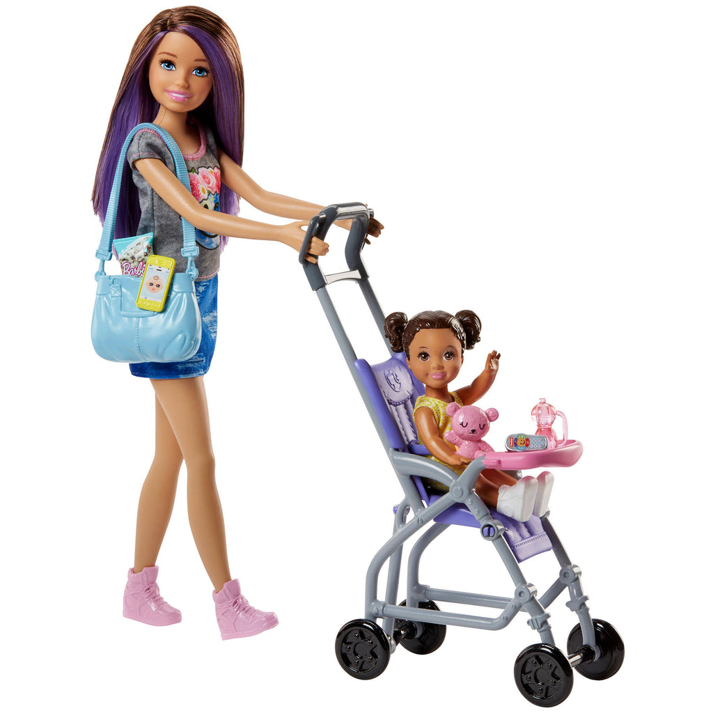 Caucasian Doll and Stroller Playset Z249831
