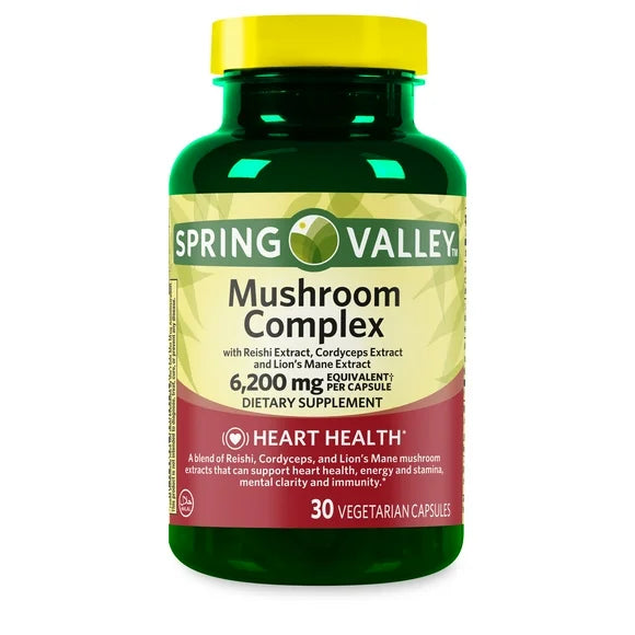 Mushroom Complex Dietary Supplement 30 Vegetarian Capsules F5666