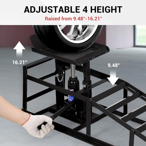 2PC 5Ton Hydraulic Car Ramps Y6286