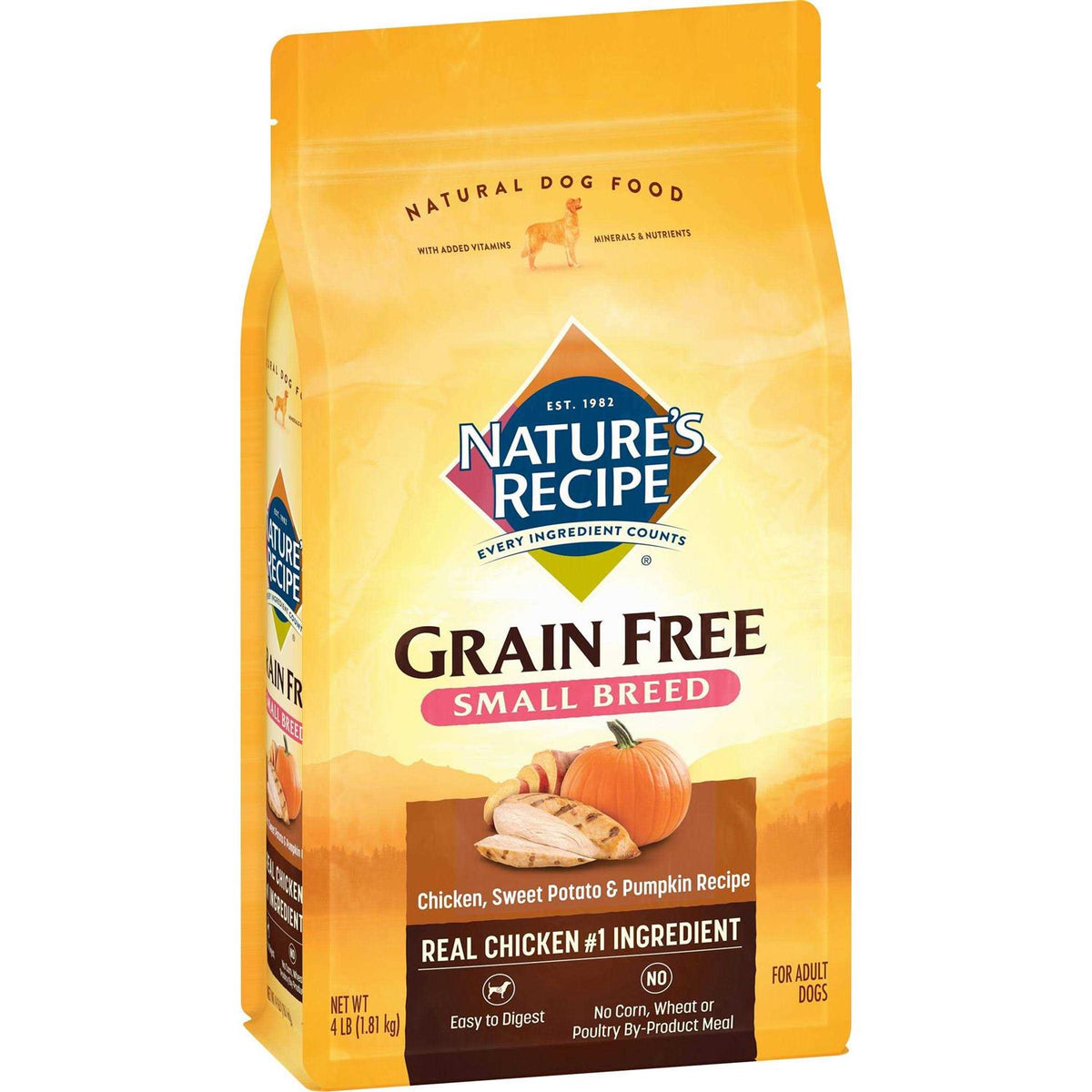 Grain Free Chicken Sweet Potato & Pumpkin Small Breed Dry Dog Food O4856