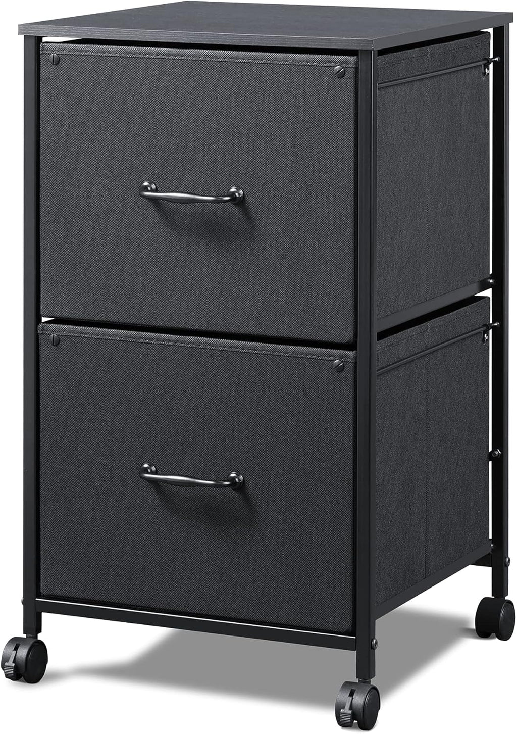 Rustic Brown 2 Drawer Mobile File Cabinet P613261