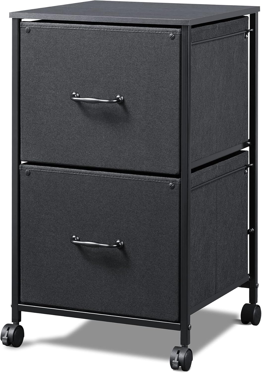 Rustic Brown 2 Drawer Mobile File Cabinet P613261