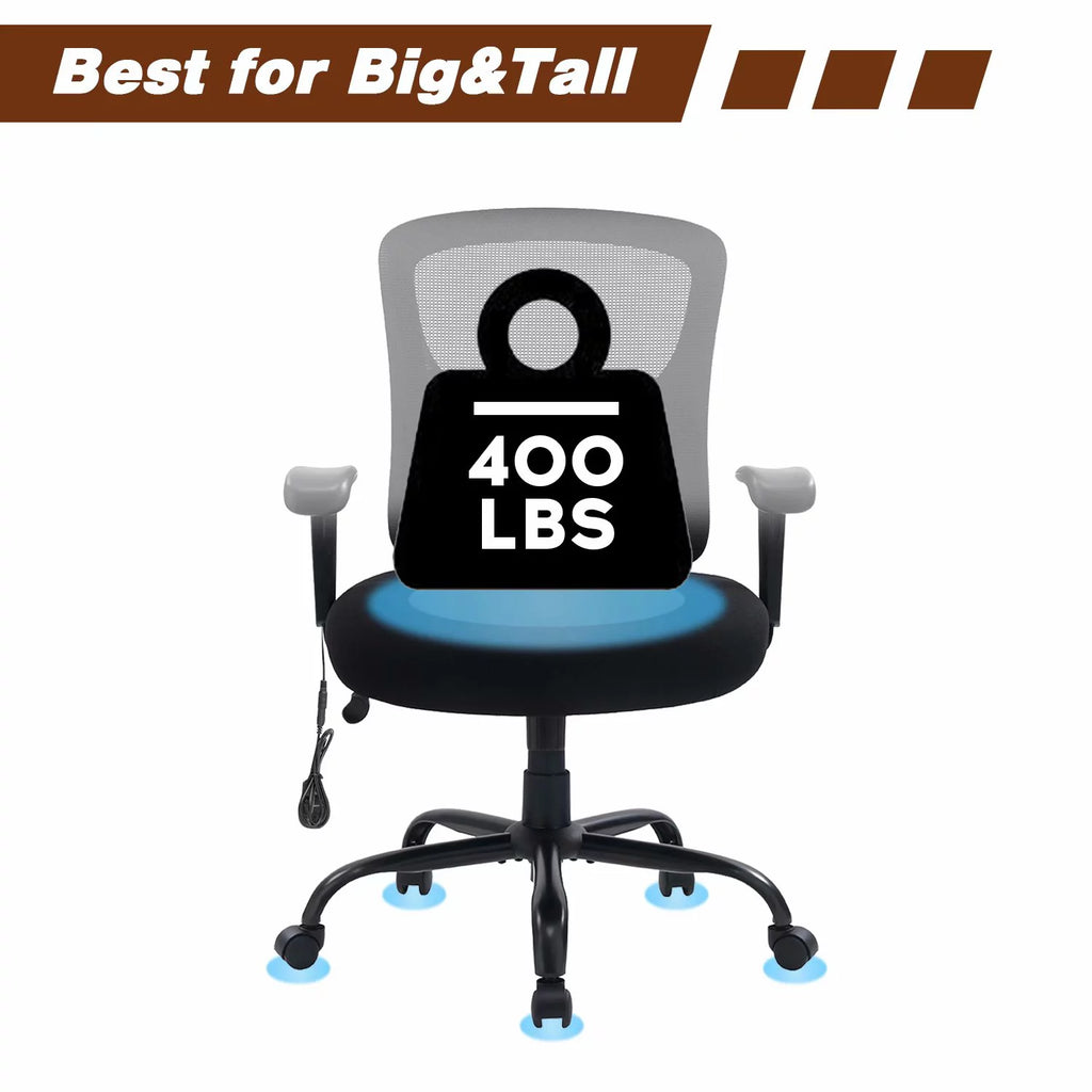 Big & Tall Ergonomic Mesh Office Chair with Lumbar Support W499