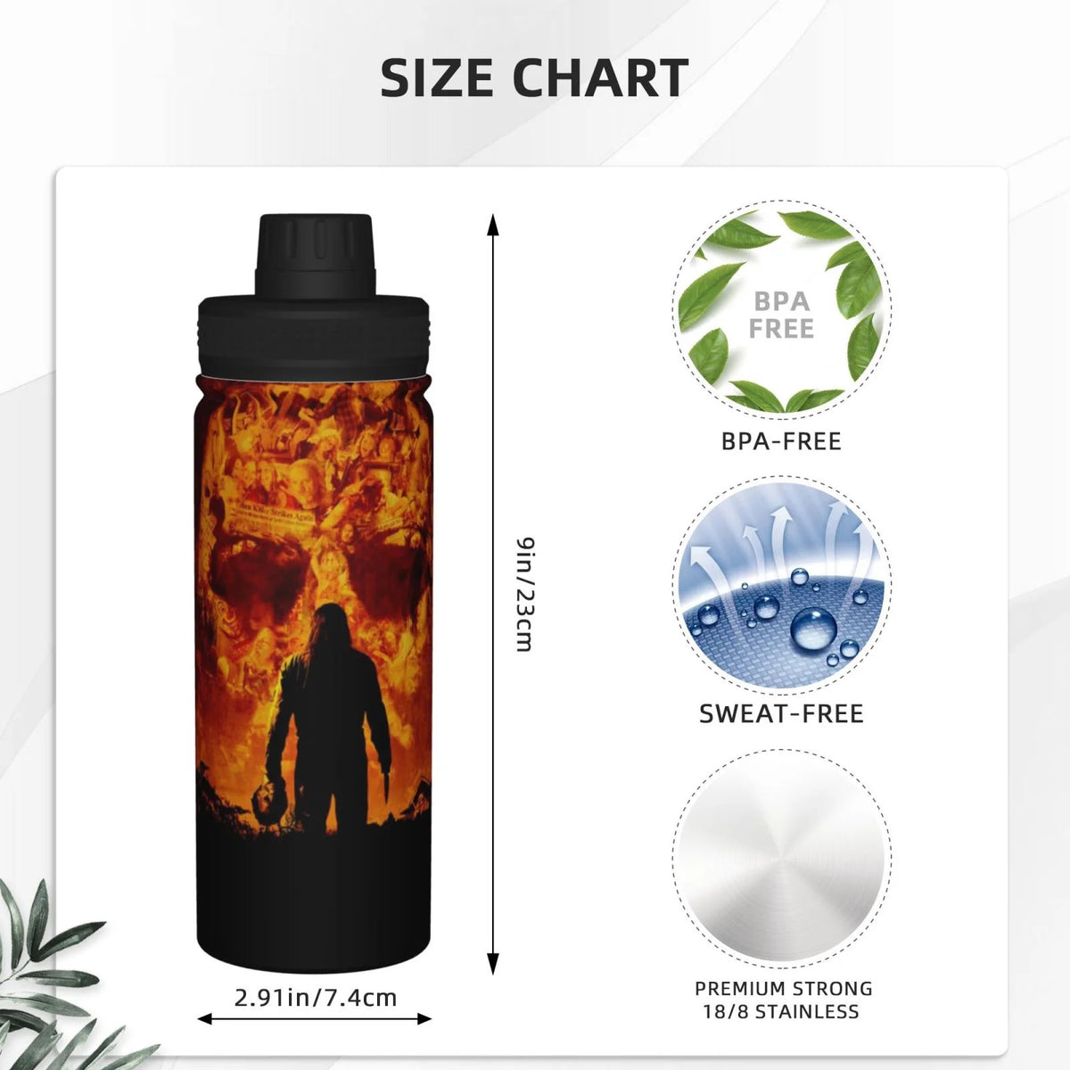 Insulated Stainless Steel Water Bottle 18OZ A6652