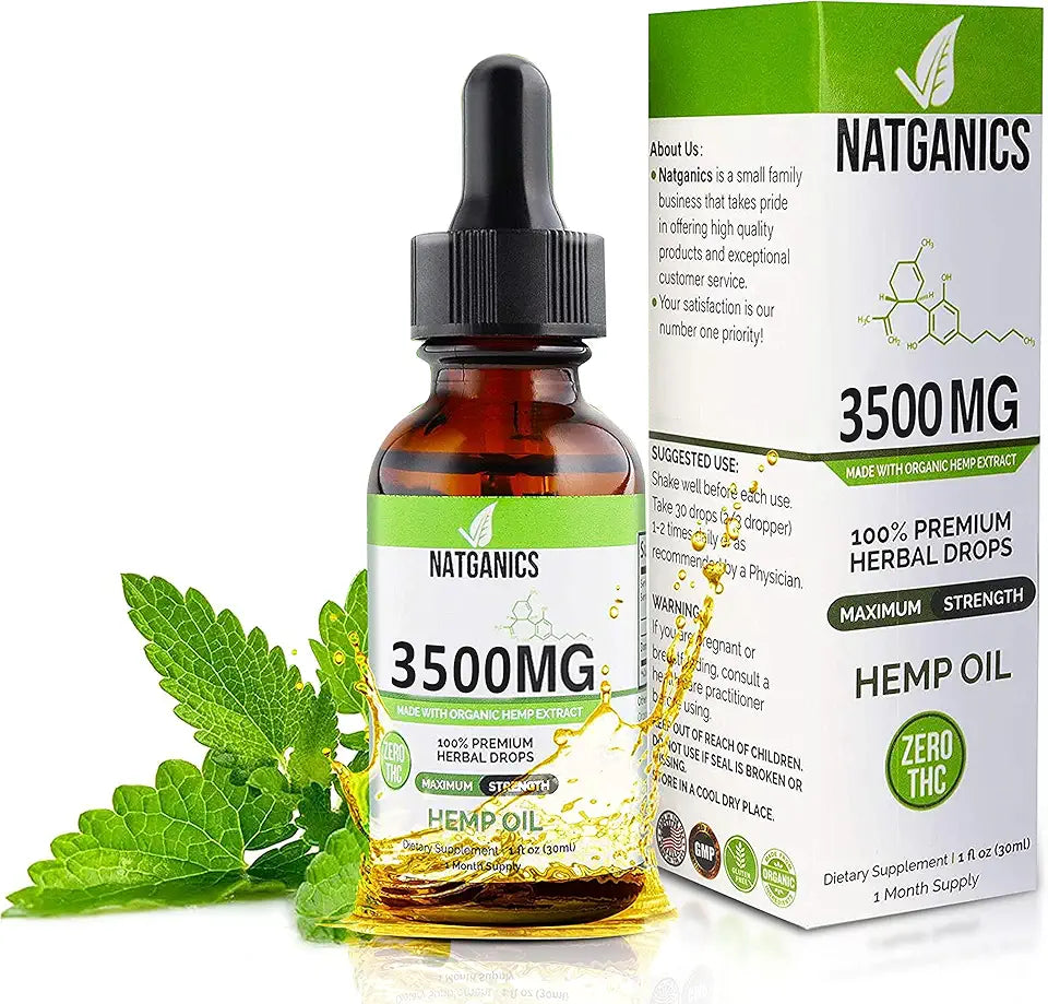 Organic Hemp Oil 3500mg Drops B20525