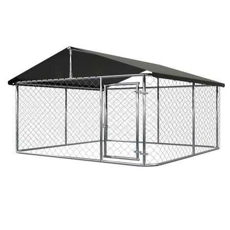 Outdoor Dog Kennel Dog Playpen Heavy Duty with Large Galvanized Chain Link I2967