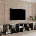 Black L-Shaped TV Stand U943307
