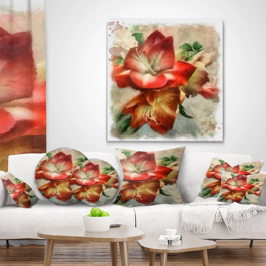 Floral Throw Pillow 16 in. x 16 in. J58541