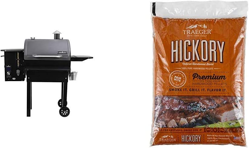 Black Wood Pellet Grill with Fold Down Front Shelf P7680