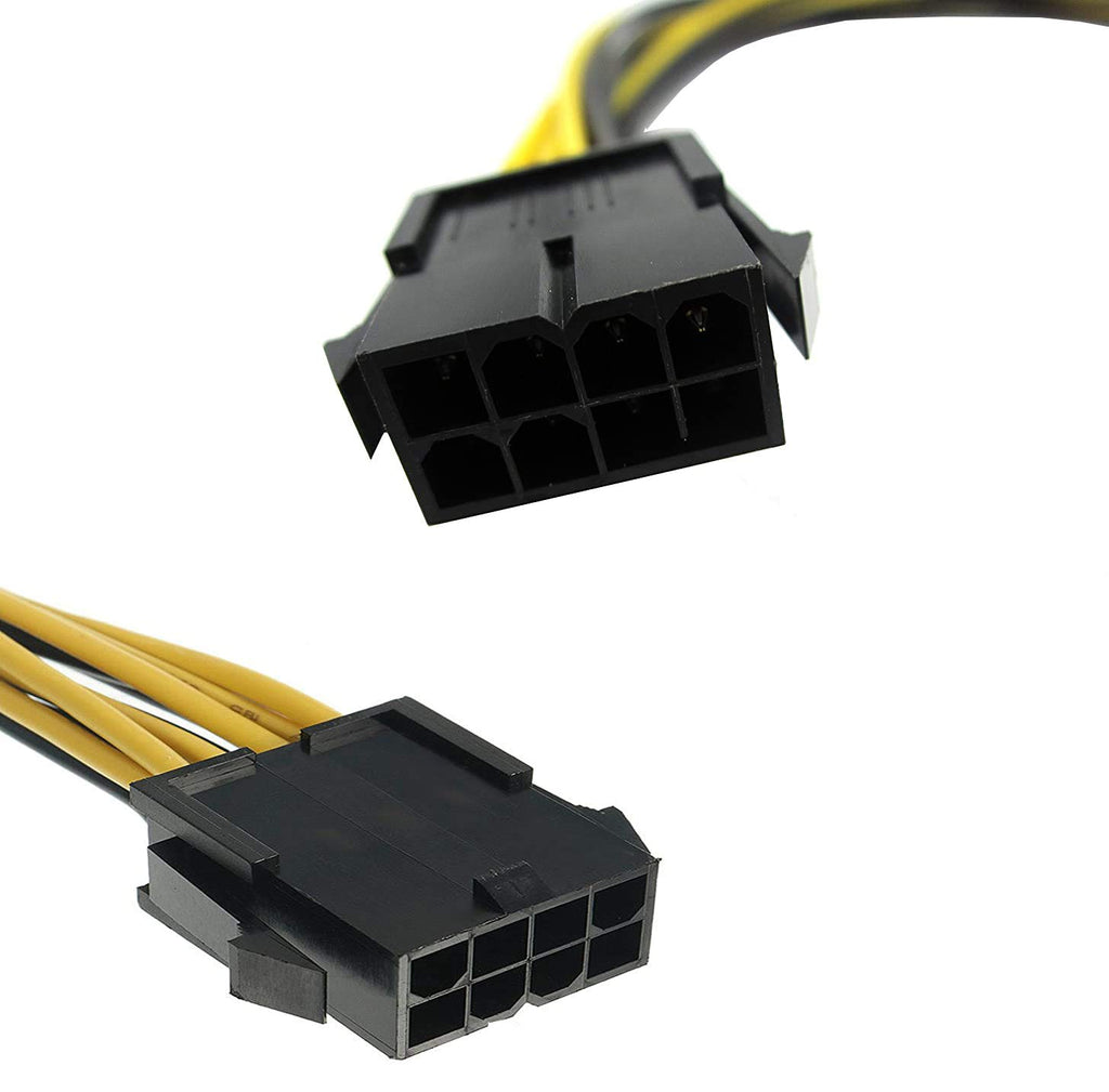 PCI Express Power Cable 8 Pin to Dual PCIe 8 Pin 12 inches 2 Pack G64390