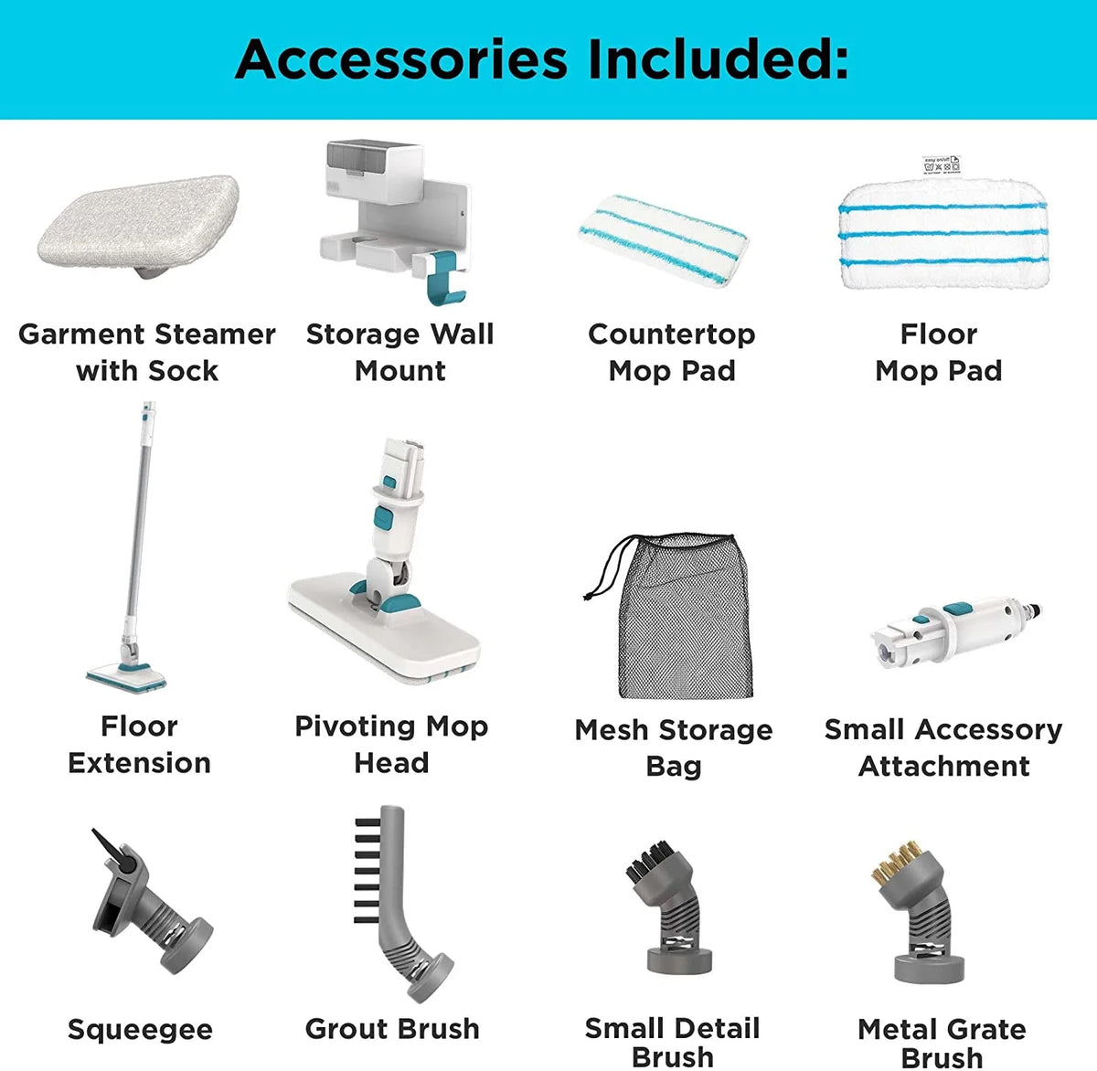 Multipurpose Steam Mop with 7 Attachments K18767