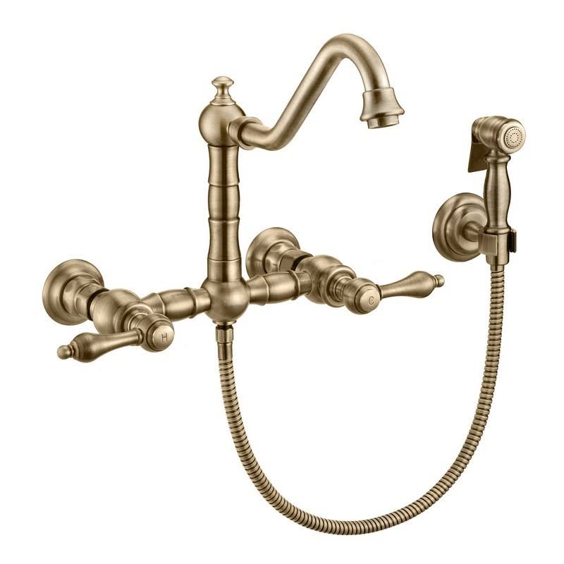 Wall Mount Faucet with Swivel Spout Lever Handles P795