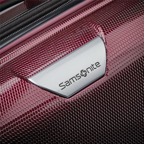 3 Piece Hard-Shell Luggage Set with Carry-On, Medium, and Large Suitcase, Aubergine E9624