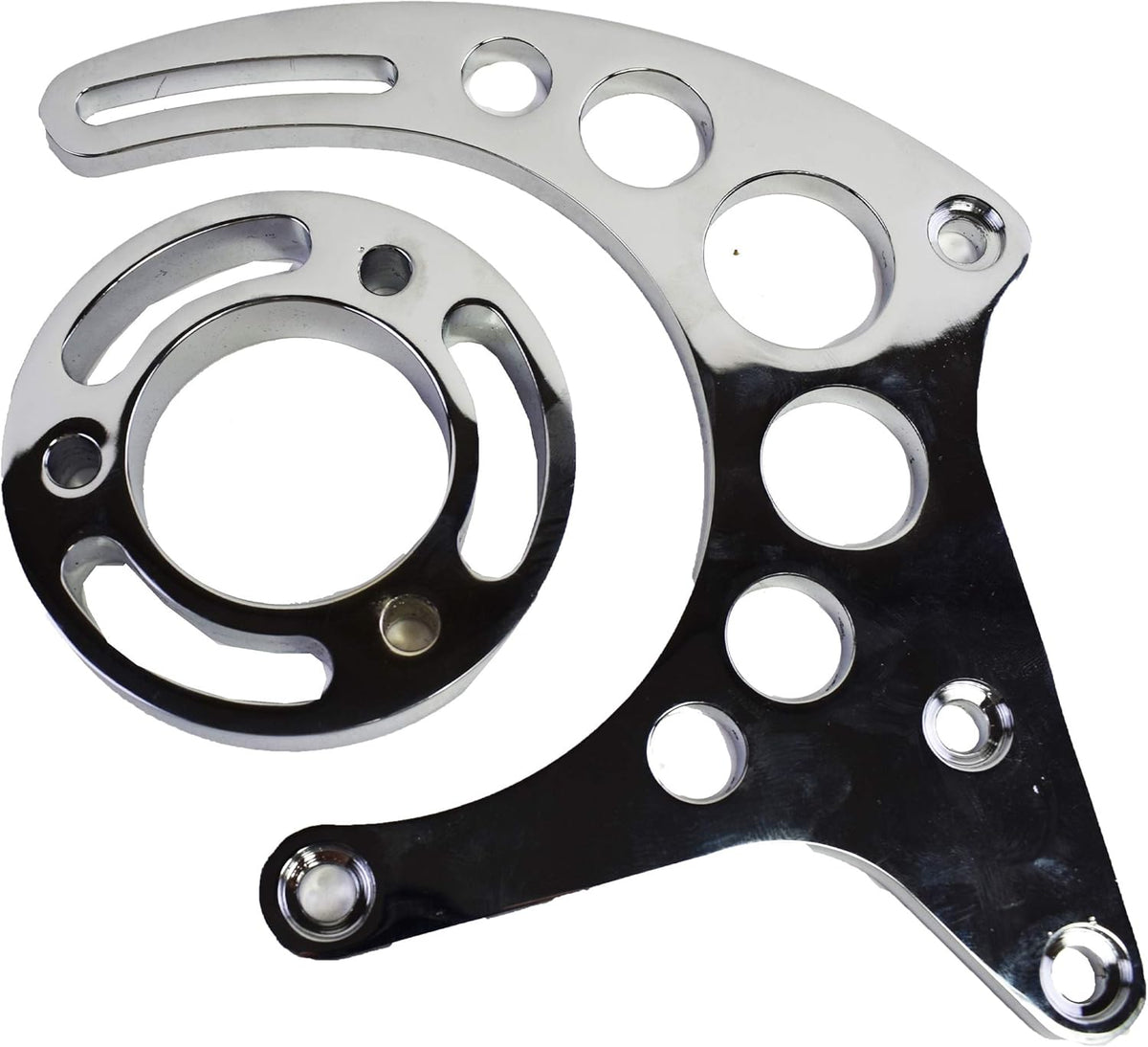 Chrome Water Pump Alternator Bracket Pack of 2 V299111