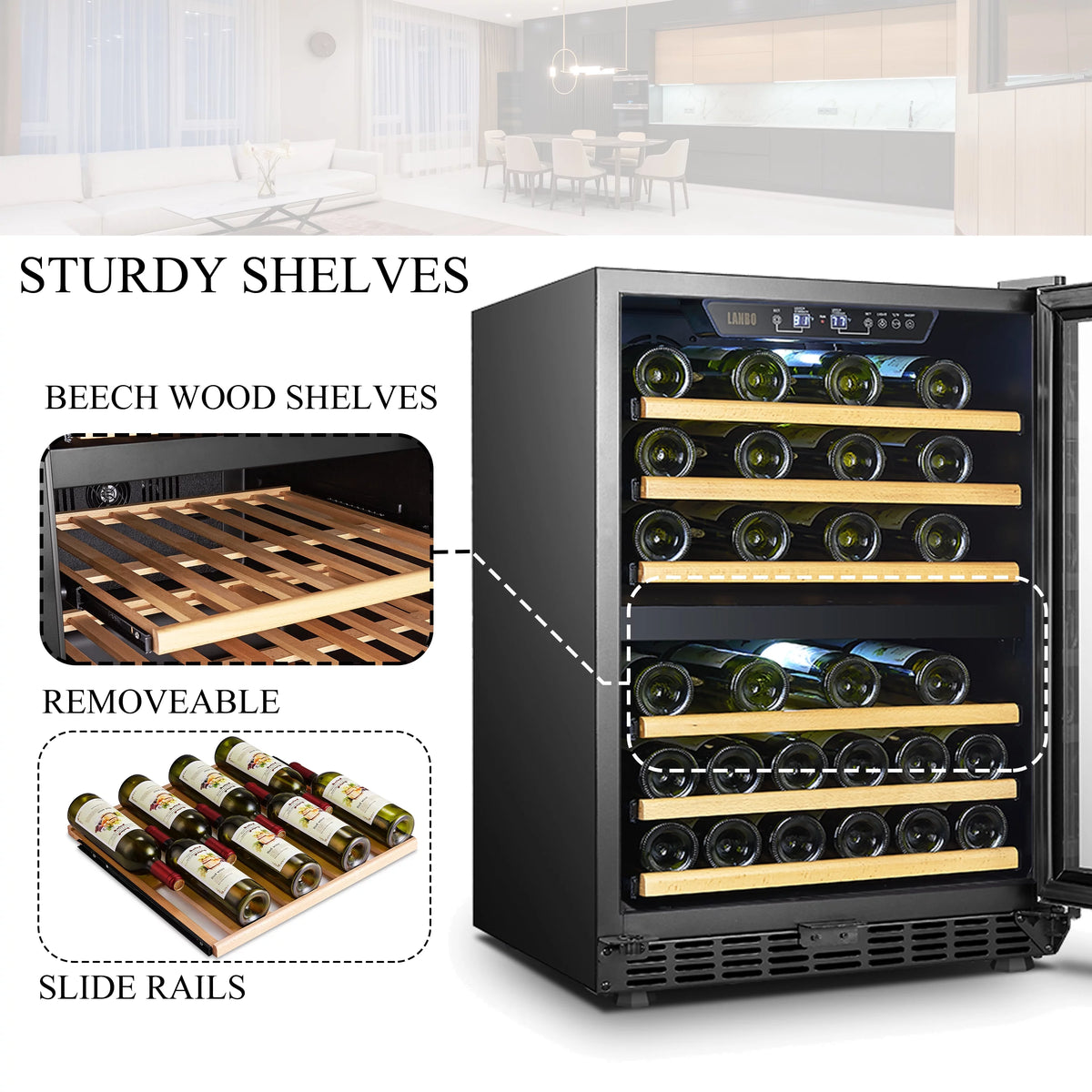 24 inch 44 Bottle Dual Zone Wine Cooler N49581