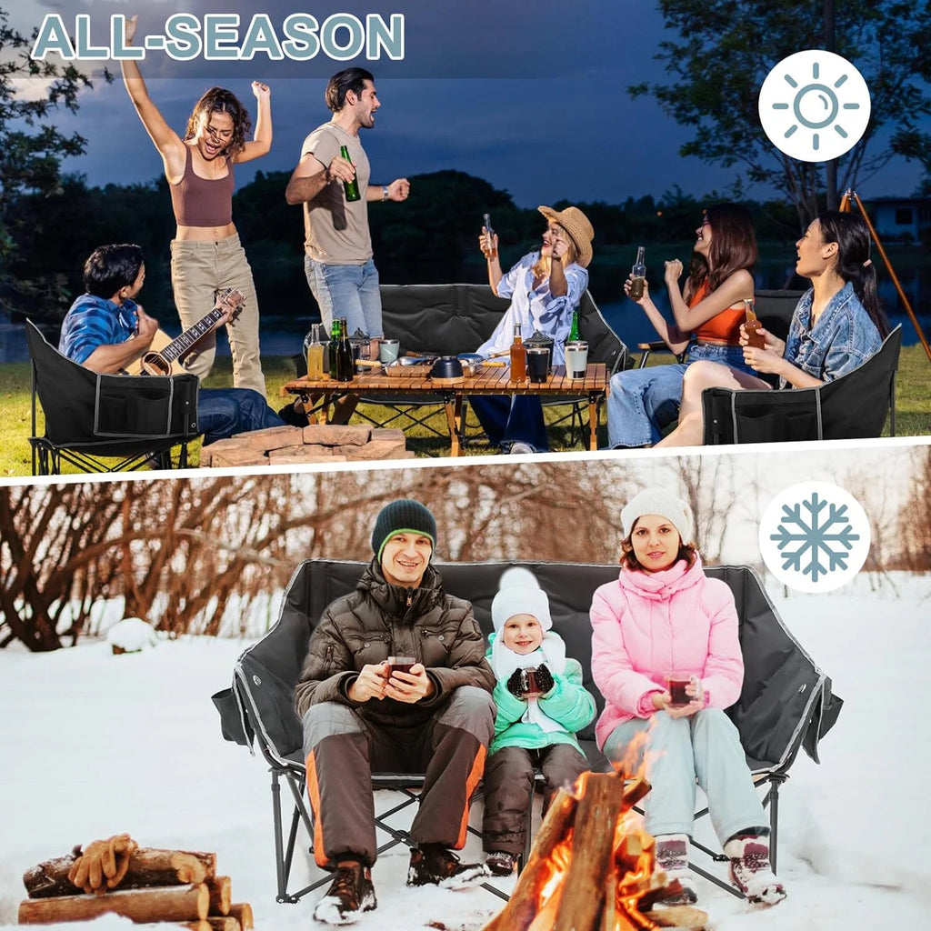 Oversized Heated Two Person Folding Camping Chair Z5724