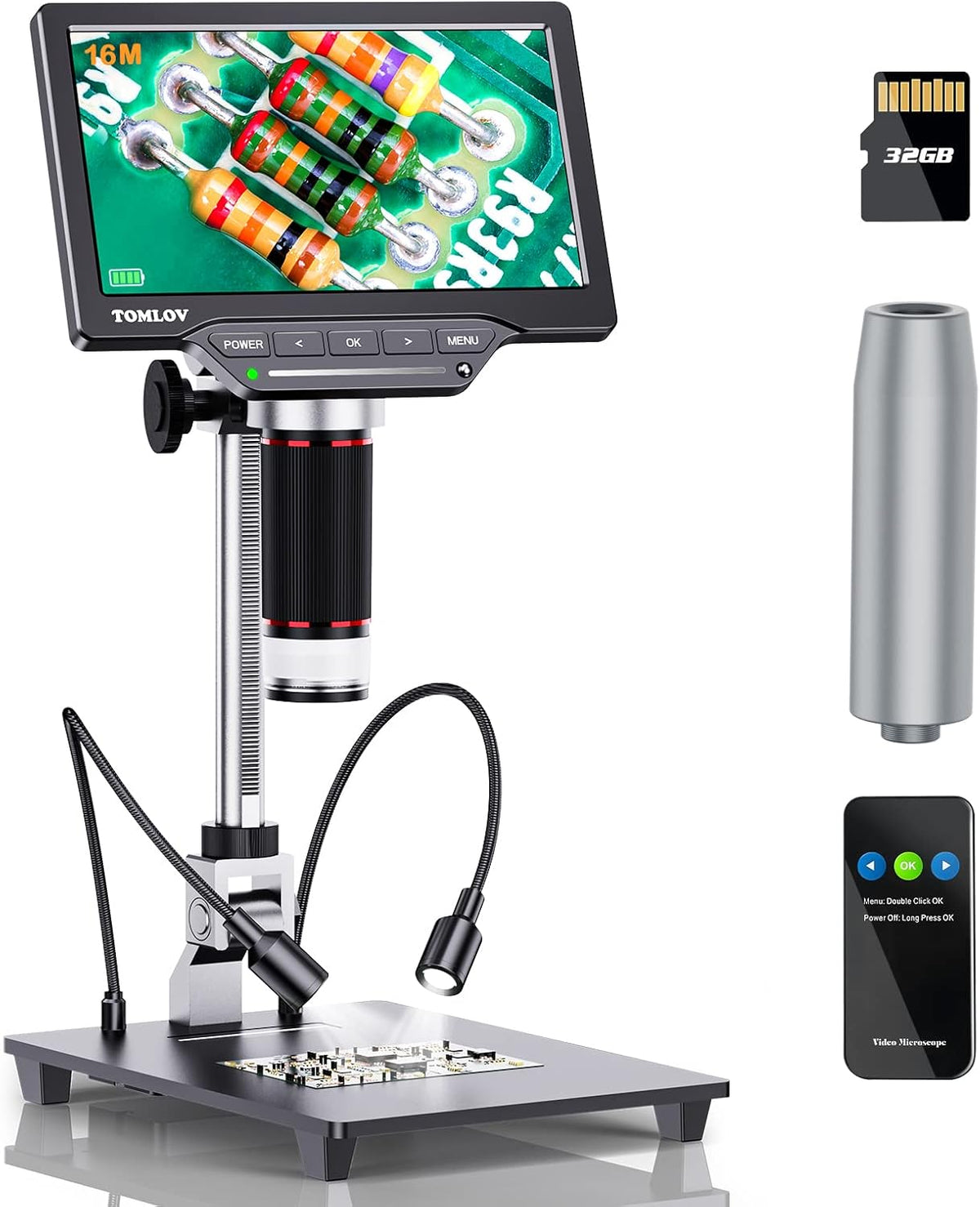8.5'' Digital Microscope 50X-1300X with 12MP Camera J129