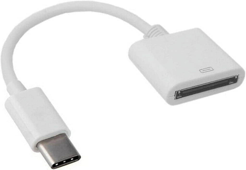 White 30pin Female to USB 3.1 Type-C Sync Data Charging Adapter Cables V735