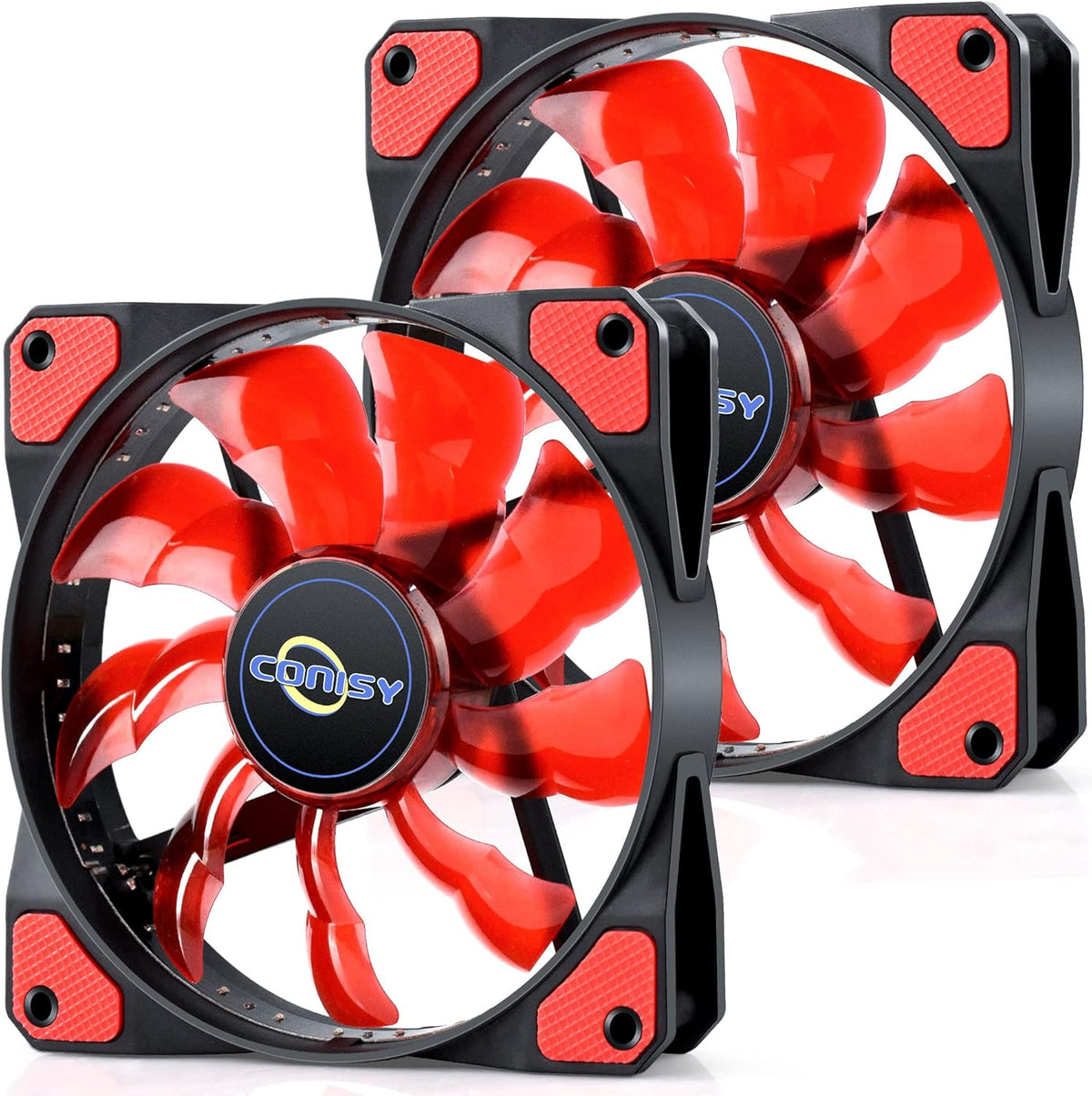 Blue 3 Pcs 120mm LED Case Fan I8172