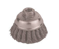 6'' x 5/8'' - 11 Carbon Steel Double Row Knot Wire Cup Brush M70073