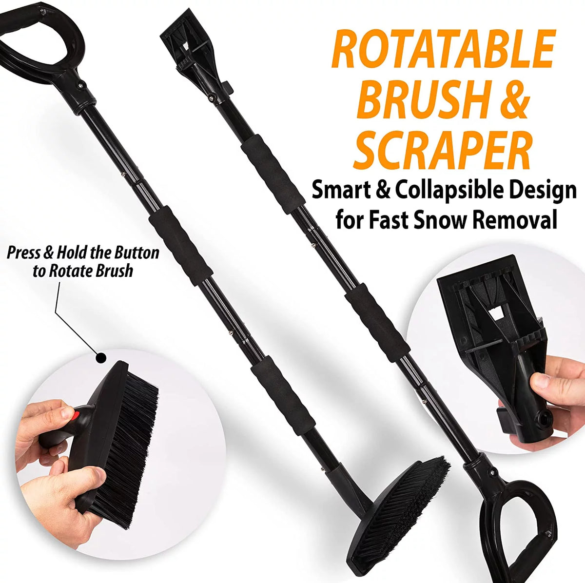 3-in-1 Snow Shovel Brush Kit with Ice Scraper L8702