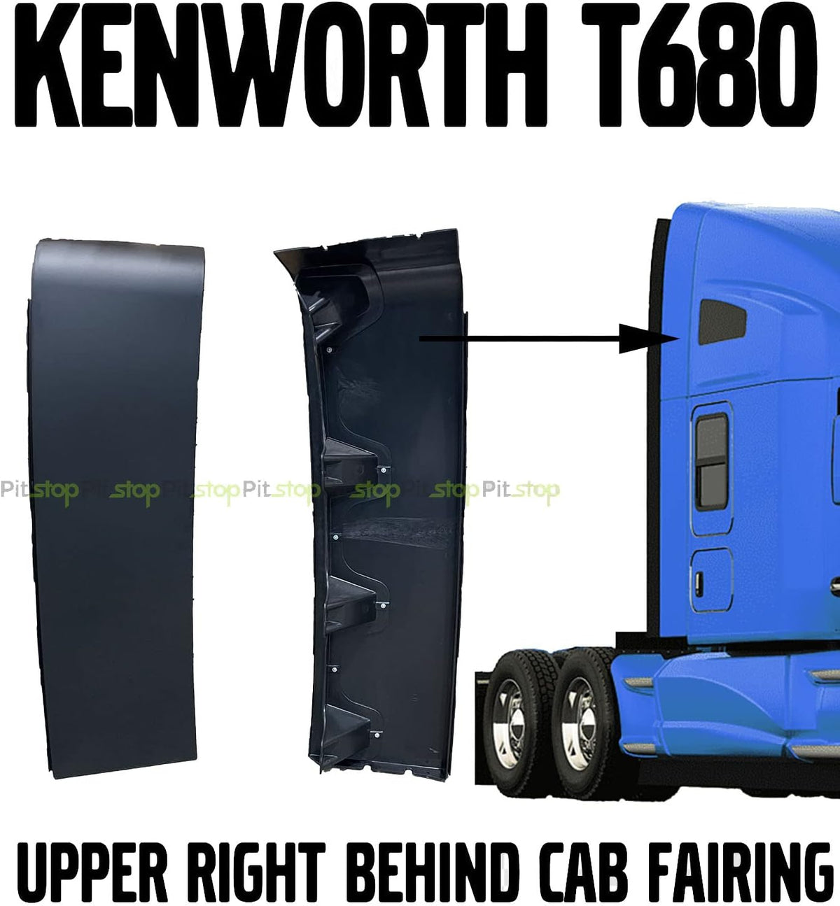 Kenworth T680 Upper Top Right Behind Cab Cabin Sleeper Fairing W481189