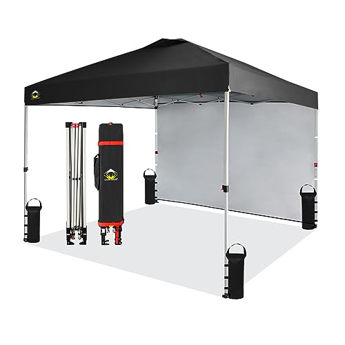 10x10 Pop Up Canopy with 1 Side Wall White I488