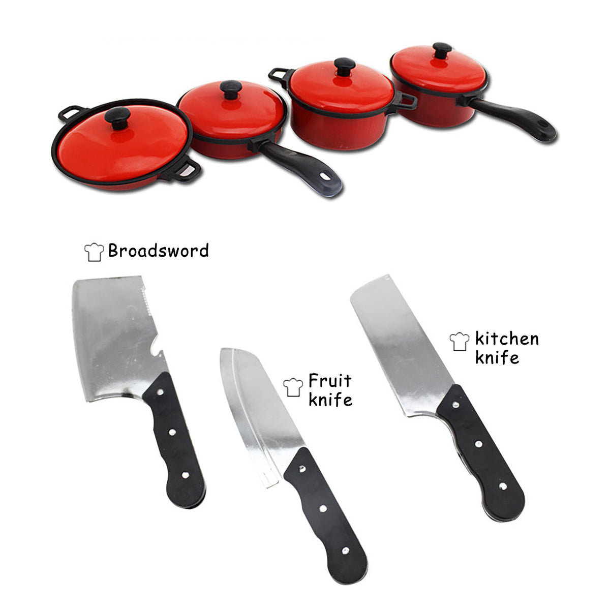 13 Piece Kitchen Toys Set with Pots and Pans R62535