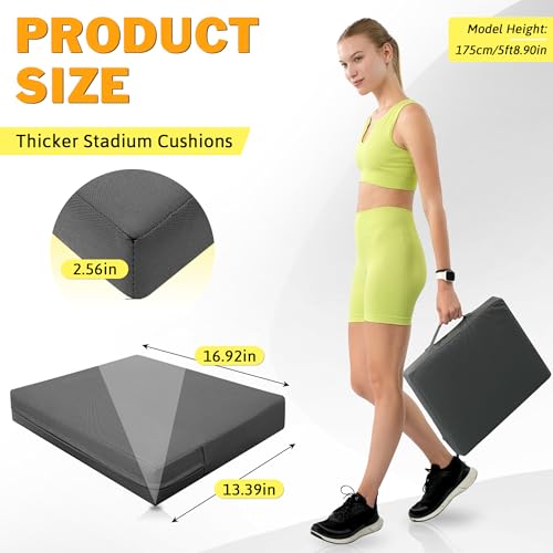 2 Pcs Water-Repellent Stadium Seat Cushions T75090