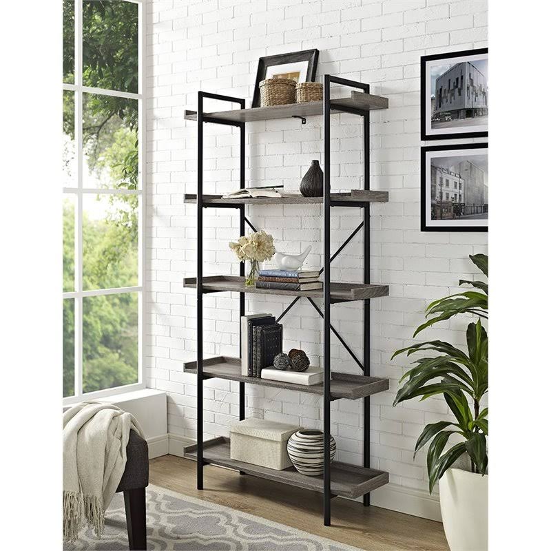 5 Shelf Driftwood Bookcase W374
