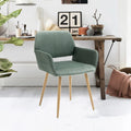Velvet Desk Chair No Wheels O991