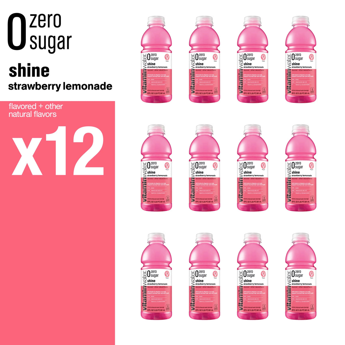 Strawberry Lemonade Electrolyte Enhanced Water, 20 fl oz, 12 Pack M897