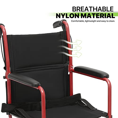 16 inch Wide Seat Foldable Lightweight Wheelchair E218412