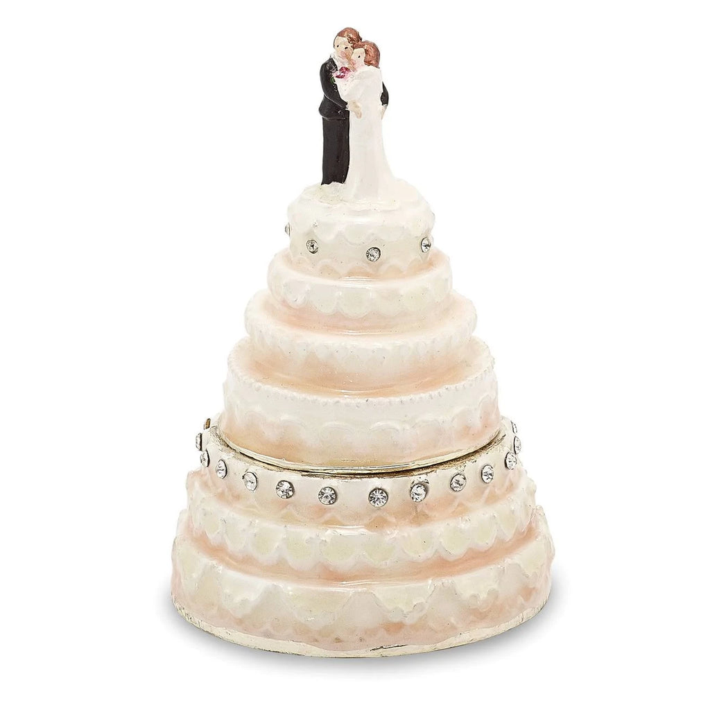 Pewter Wedding Cake Trinket Box E54202
