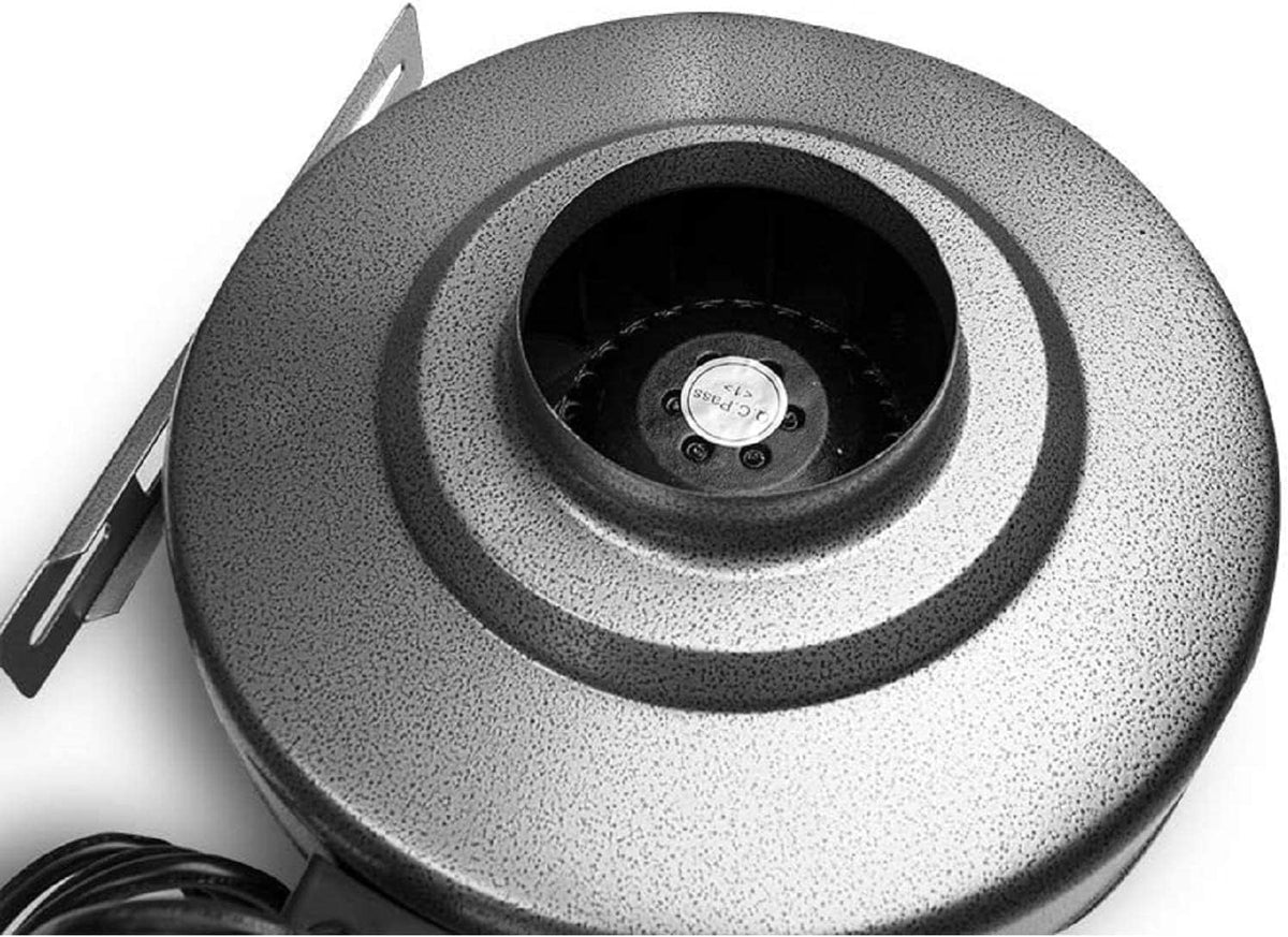 6 Inch 442 CFM Inline Fan with Carbon Filter Ducting and Rope Hangers K8098