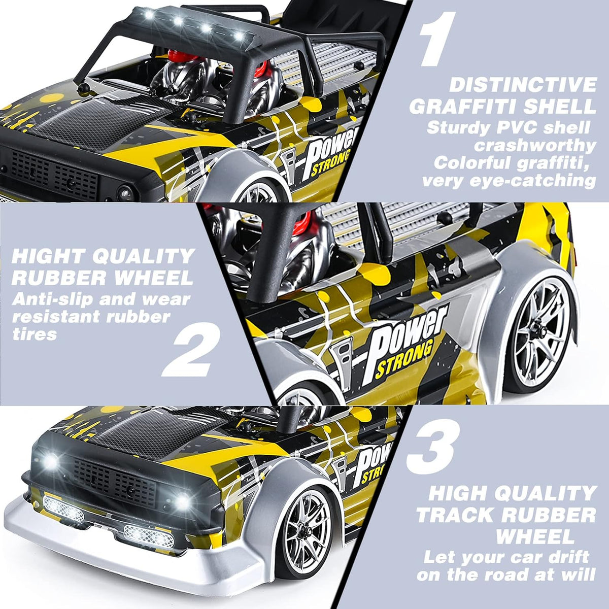1/16 Scale RC Drift Car 2.4GHz High Speed Offroad C1465