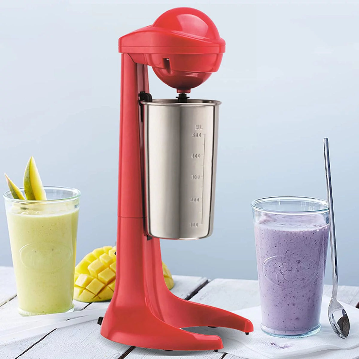 Red Stainless Steel Electric Milkshake Maker J457453