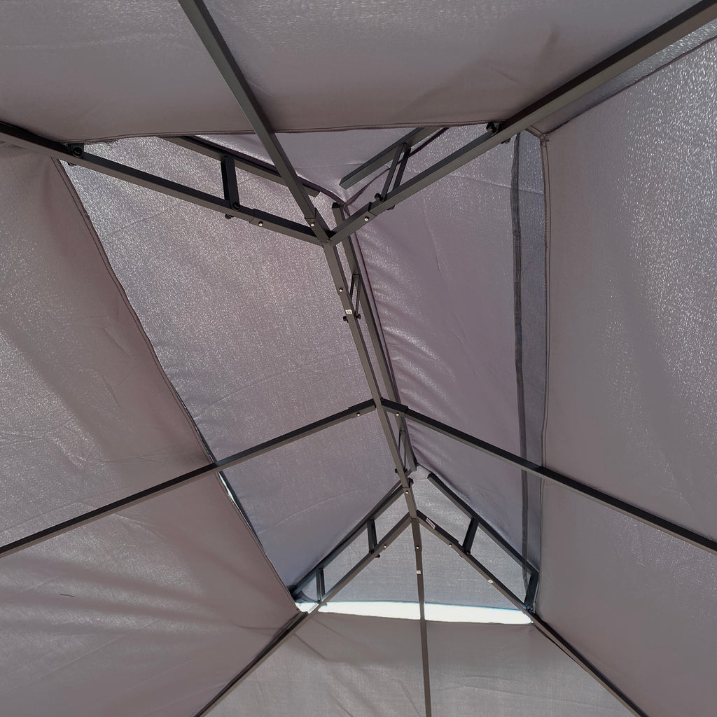 Gray 13x10FT Outdoor Patio Gazebo Canopy Tent B14283
