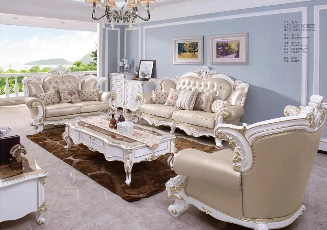 Genuine Leather Sofa Set S461664