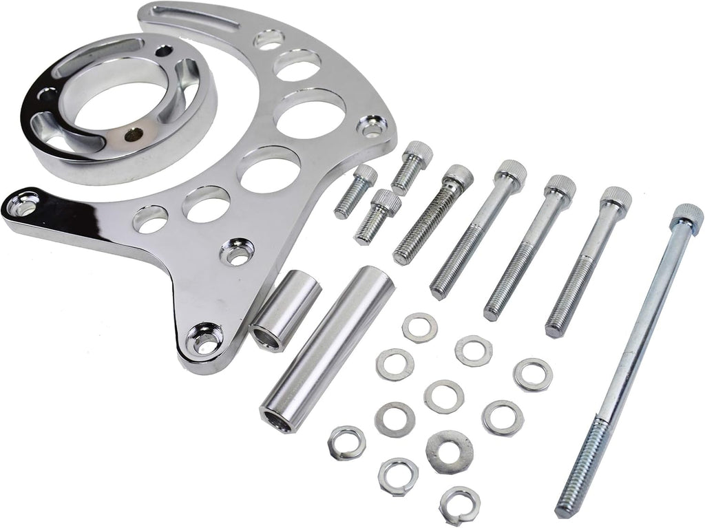 Chrome Water Pump Alternator Bracket Pack of 2 V299111